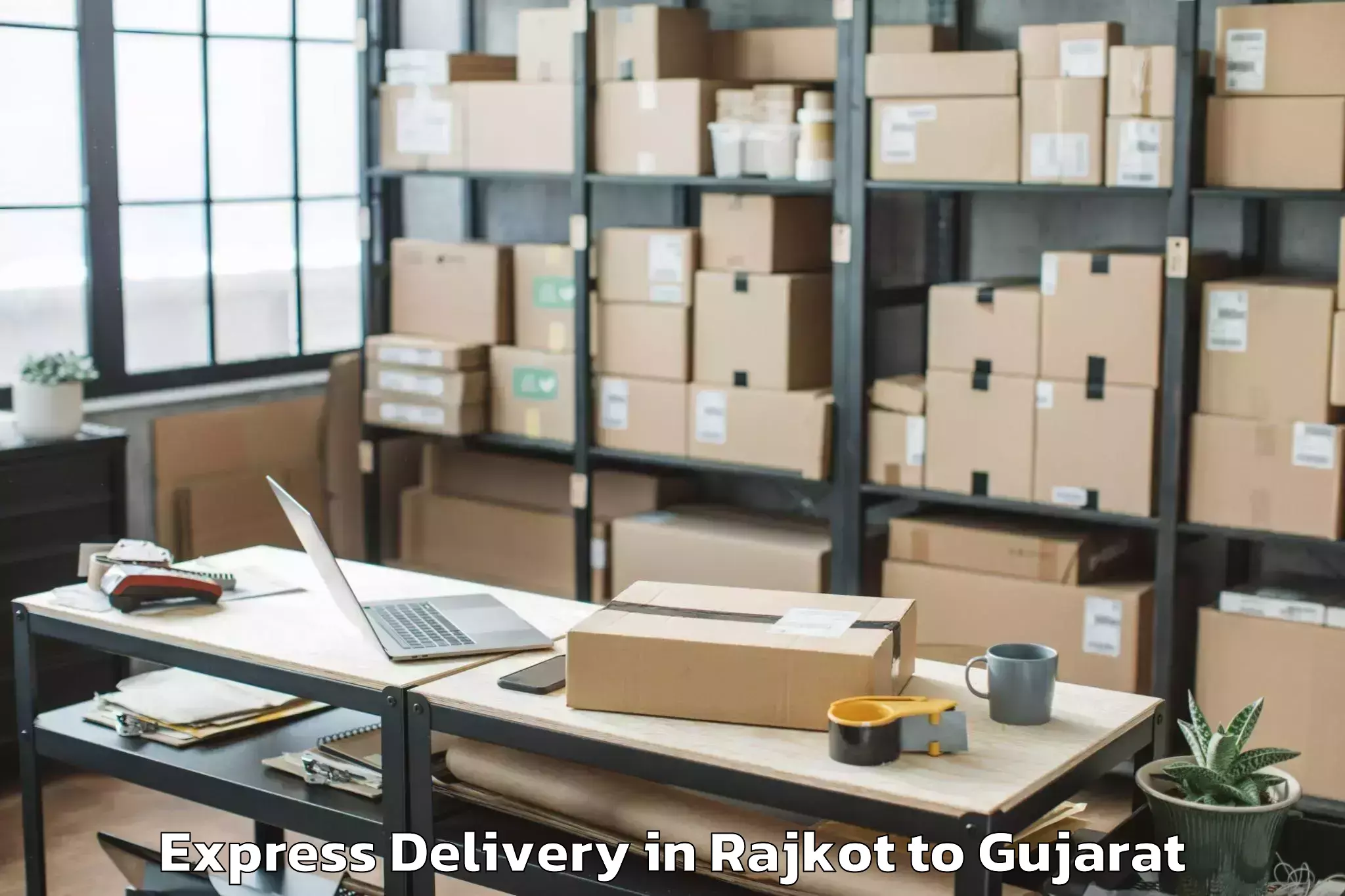 Book Rajkot to Kadi Express Delivery Online